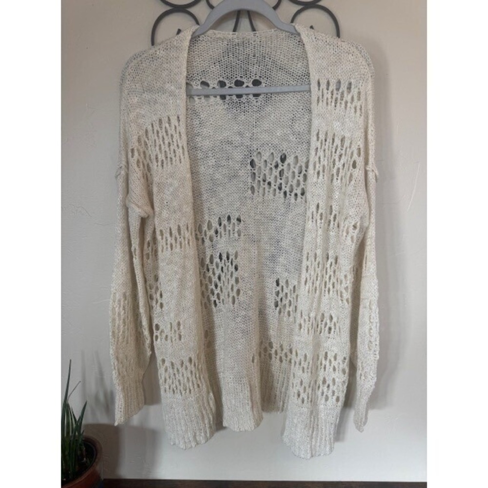 NEW Unbranded cream Knitted sweater cardigan cover up Size XS-M